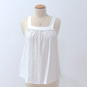 NWOT BCBGeneration White Boho Tank Lightweight Cotton Size Small Top